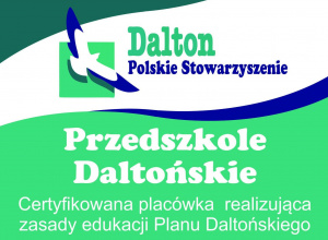 Certyfikat Przedszkola Daltońskiego
